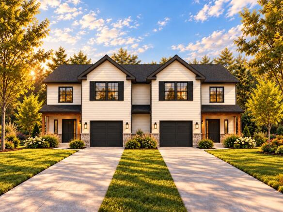 Ridgeland two-story modular townhouse duplex exterior