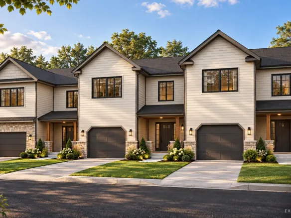 Ridgeland modular triplex concept in warm ivory