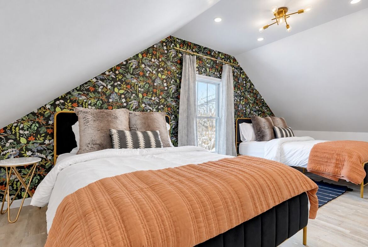 Harding House finished loft bedroom