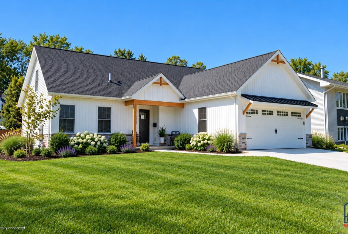 Harding House front exterior landscaped