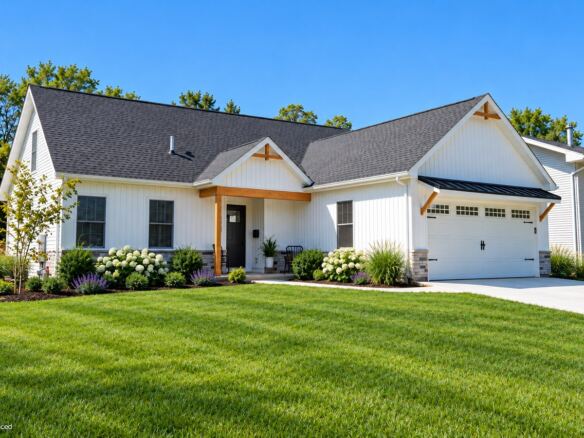 Harding House front exterior landscaped
