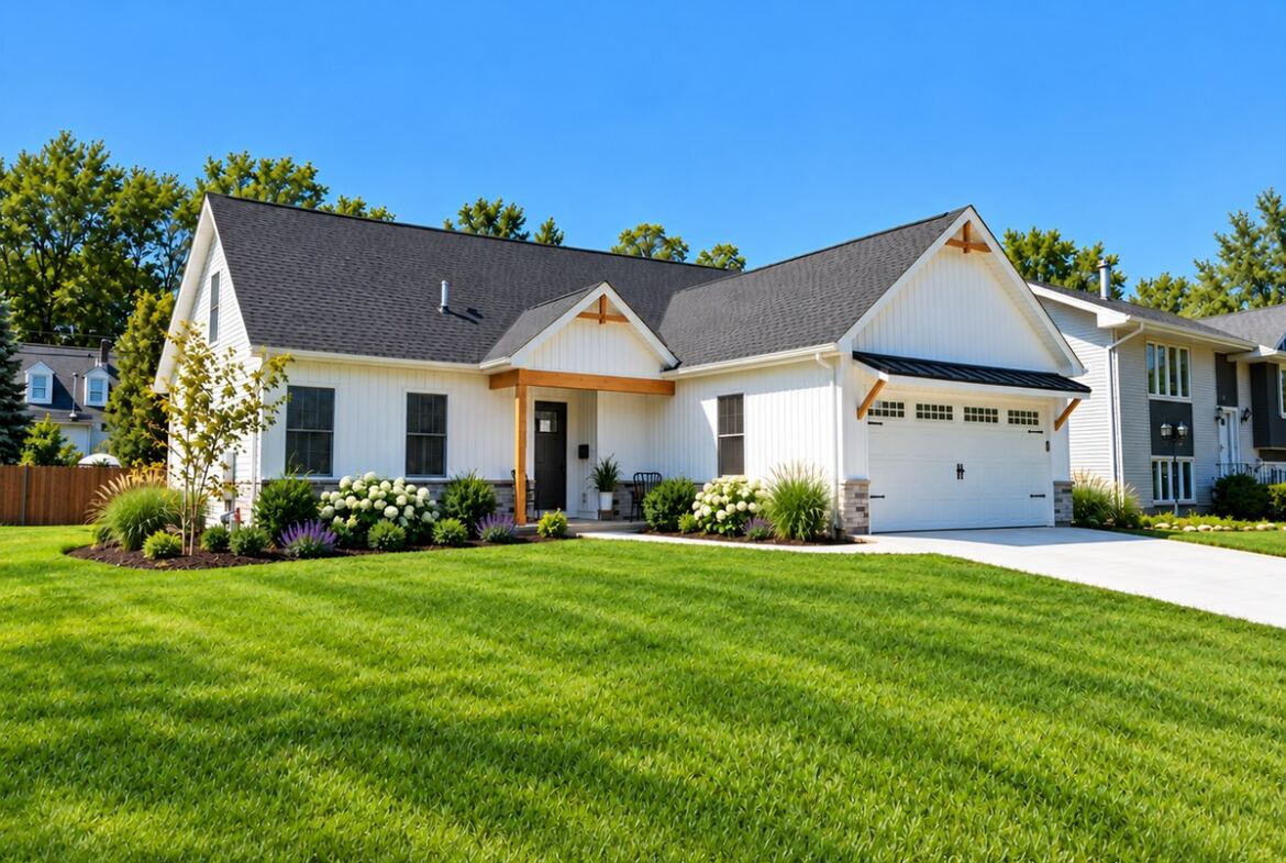 Harding House modular home front exterior