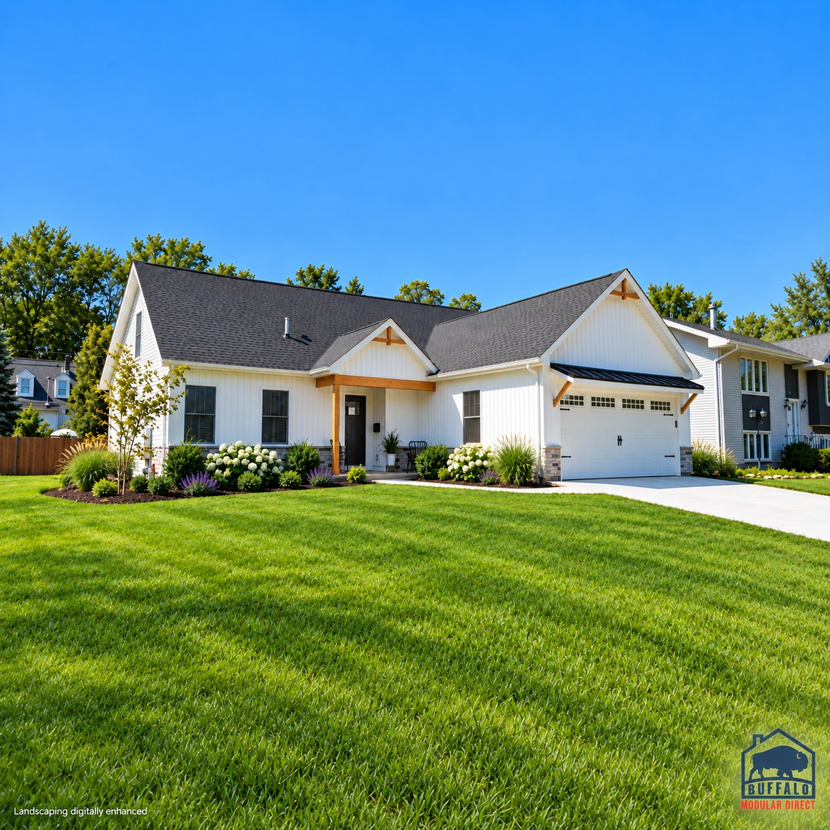 Harding House modular home front exterior