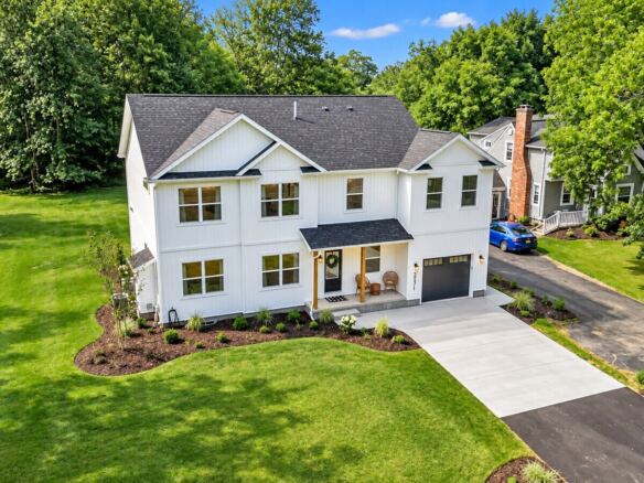 Modern Farmhouse modular home aerial exterior