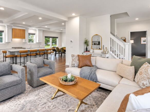 Modern Farmhouse modular home open-concept living room