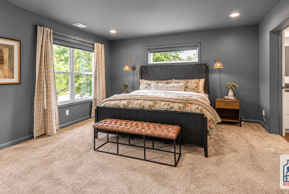 Modern Farmhouse modular home primary bedroom