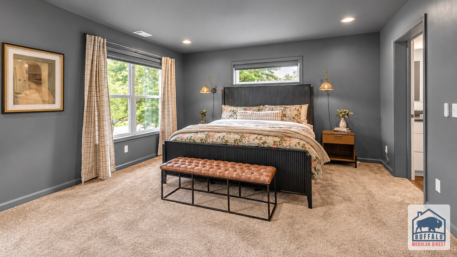 Modern Farmhouse modular home primary bedroom