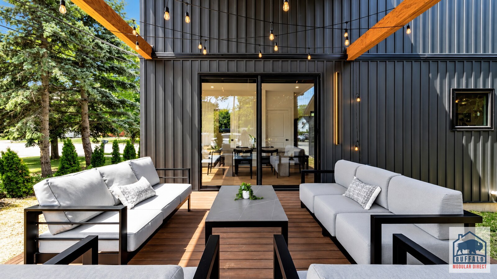 Cornerhouse covered patio and outdoor living area