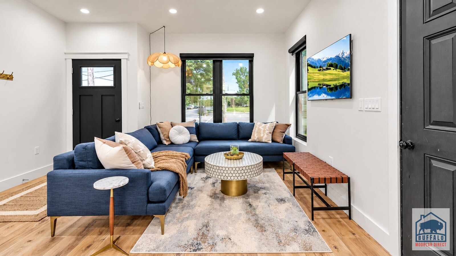 Cornerhouse open-concept living room