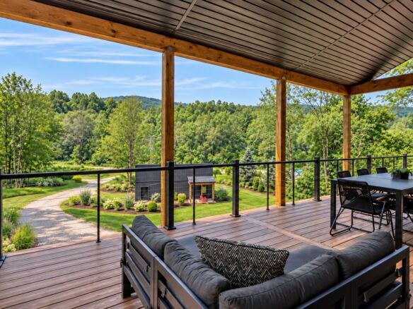 Modern Maples deck with mountain views