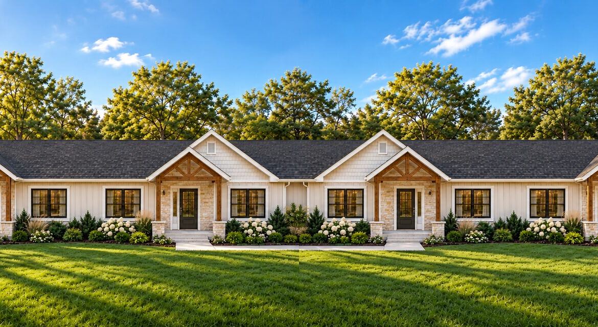 Parkview modular fourplex exterior concept