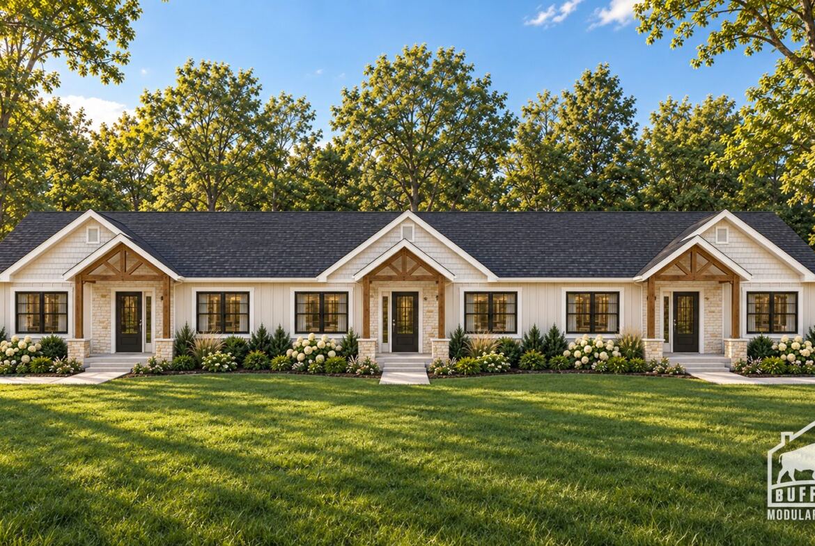 Parkview modular triplex exterior concept
