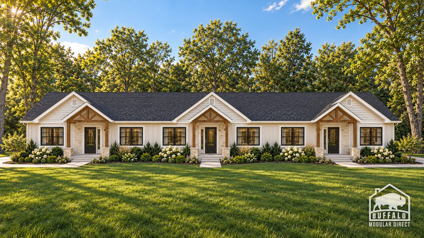 Parkview modular triplex exterior concept