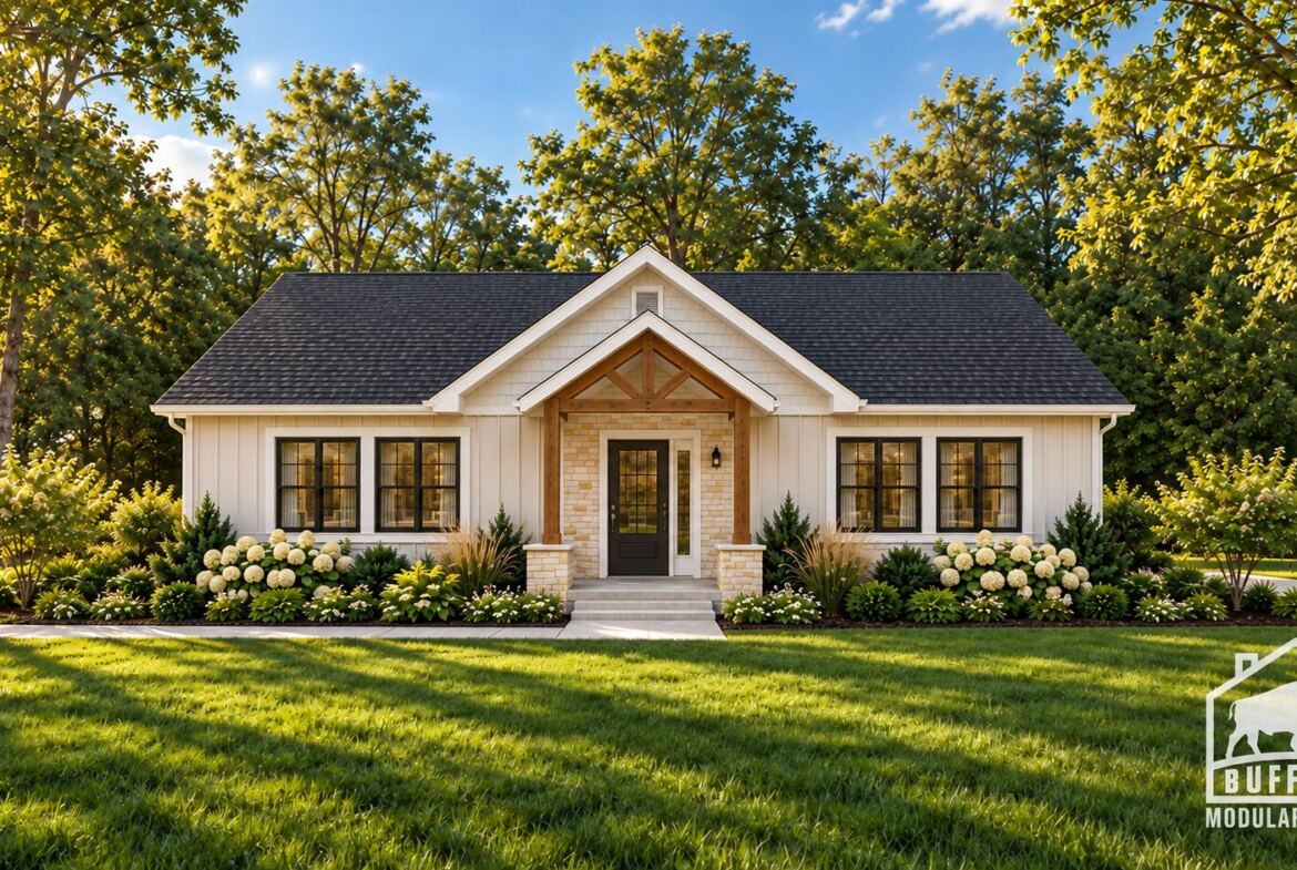 Parkview single-family modular home exterior concept