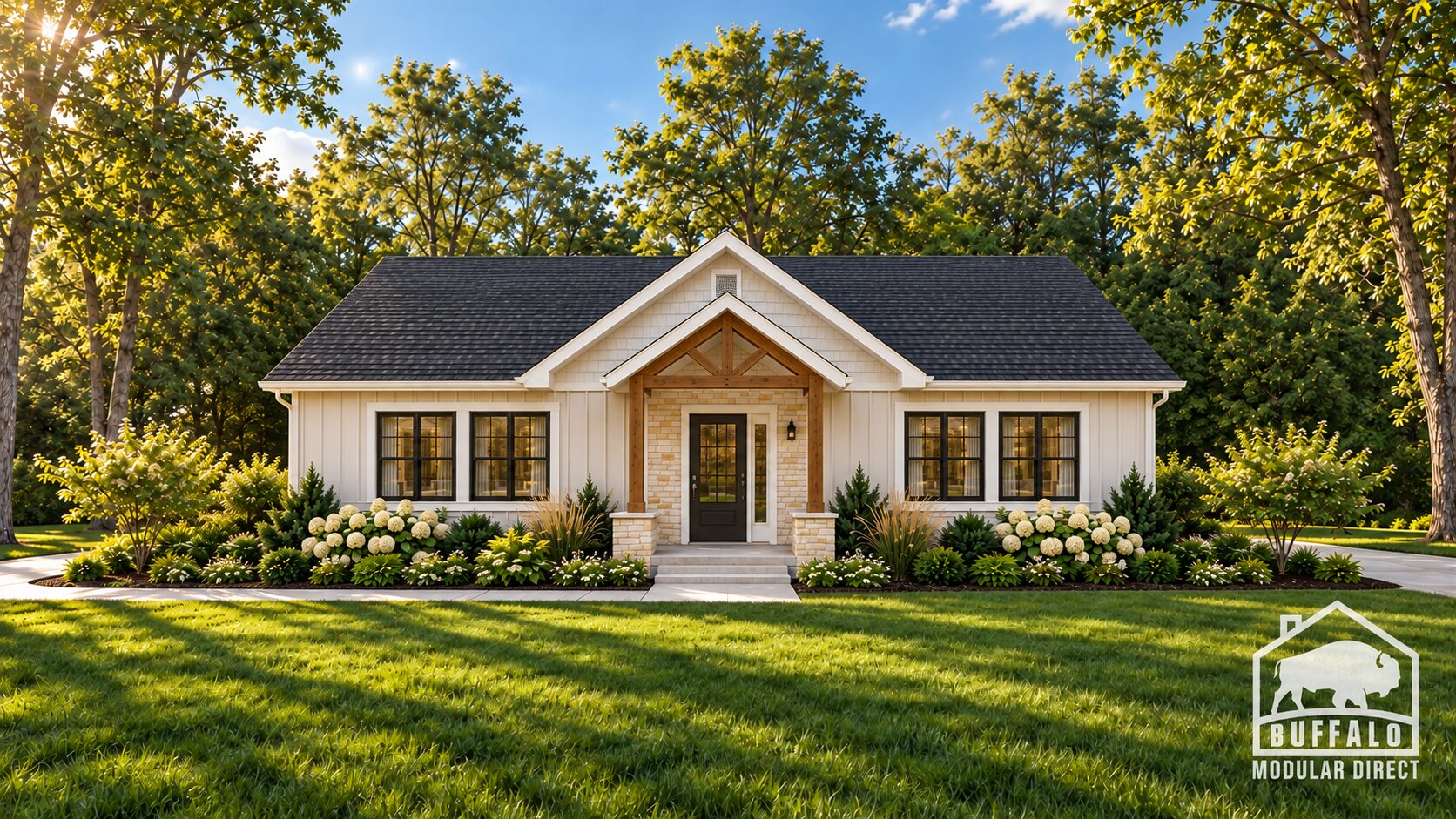 Parkview single-family modular home exterior concept