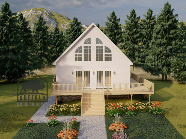 Bayview chalet - front elevation 5w