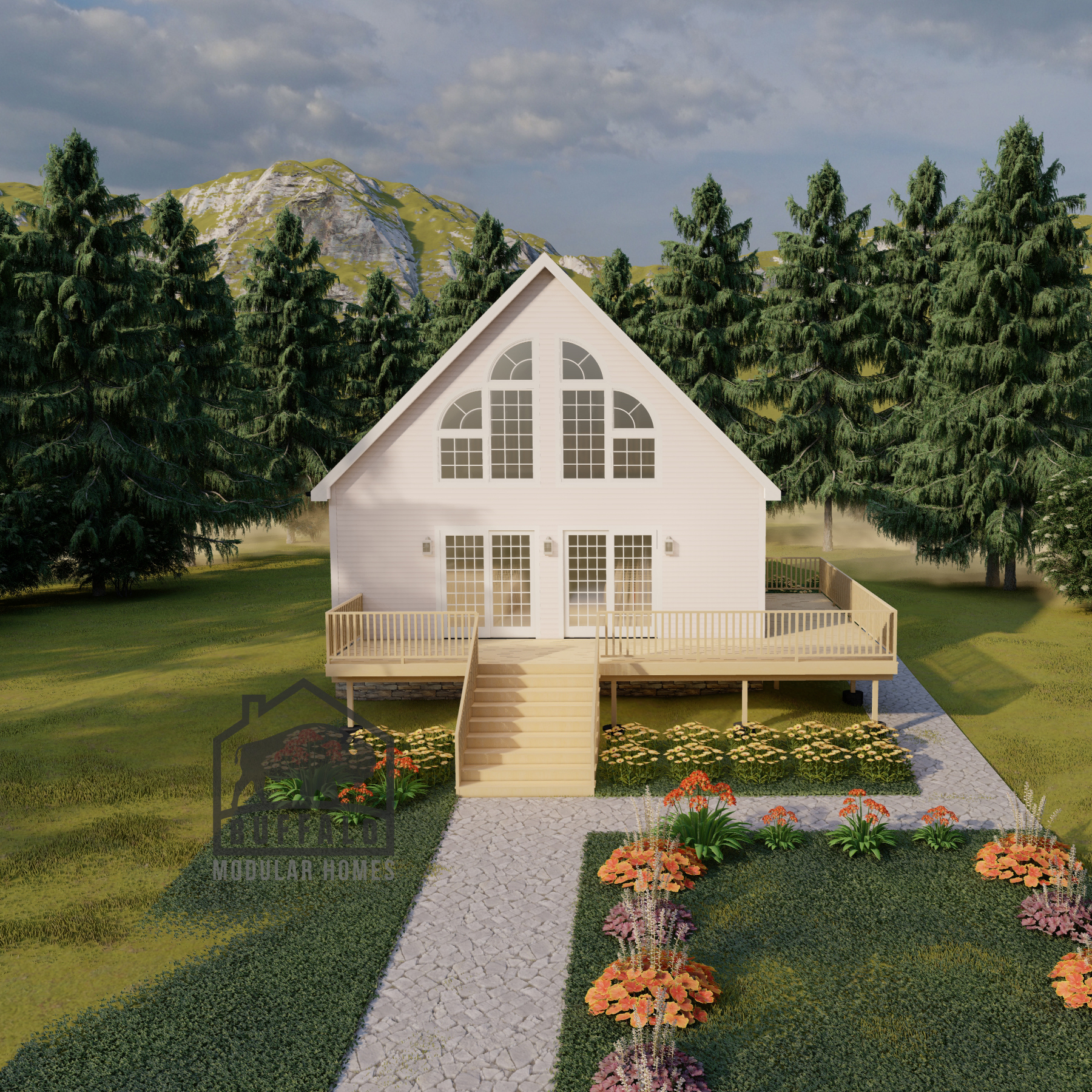 Bayshore Chalet - front elevation 11 w