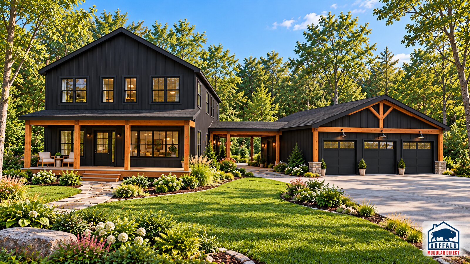 ironwood-barndominium-garage-breezeway-front-angle