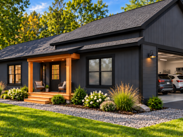 blackwood garage and small porch