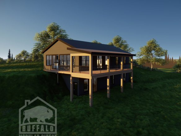 remote ranch buffalo modular home
