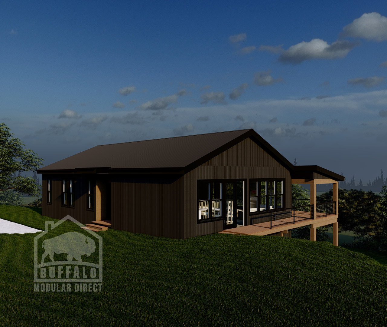 remote ranch buffalo modular home
