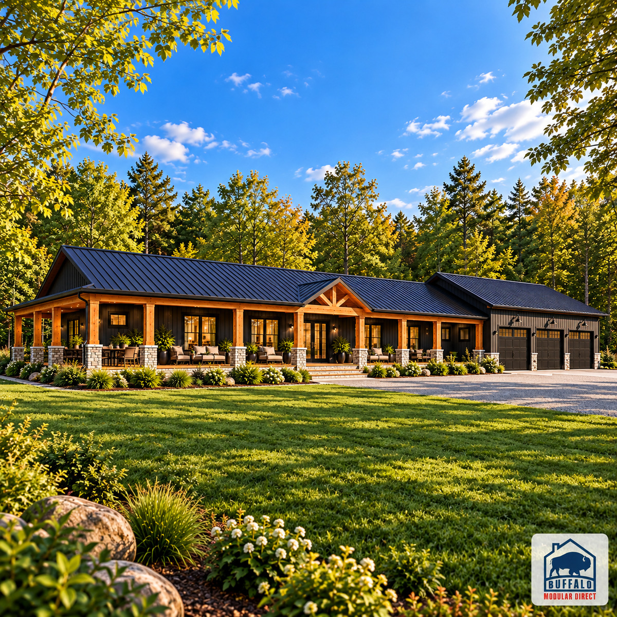 Oakridge Barndominium modular home exterior